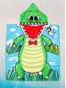 Kids Dinosaur  Patterned Hoodie Towel